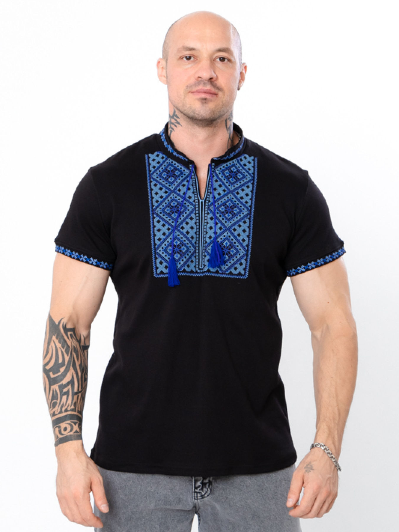 Вышитая рубашка Носи своє модель 8606-015-22-2-blakitnij Фото