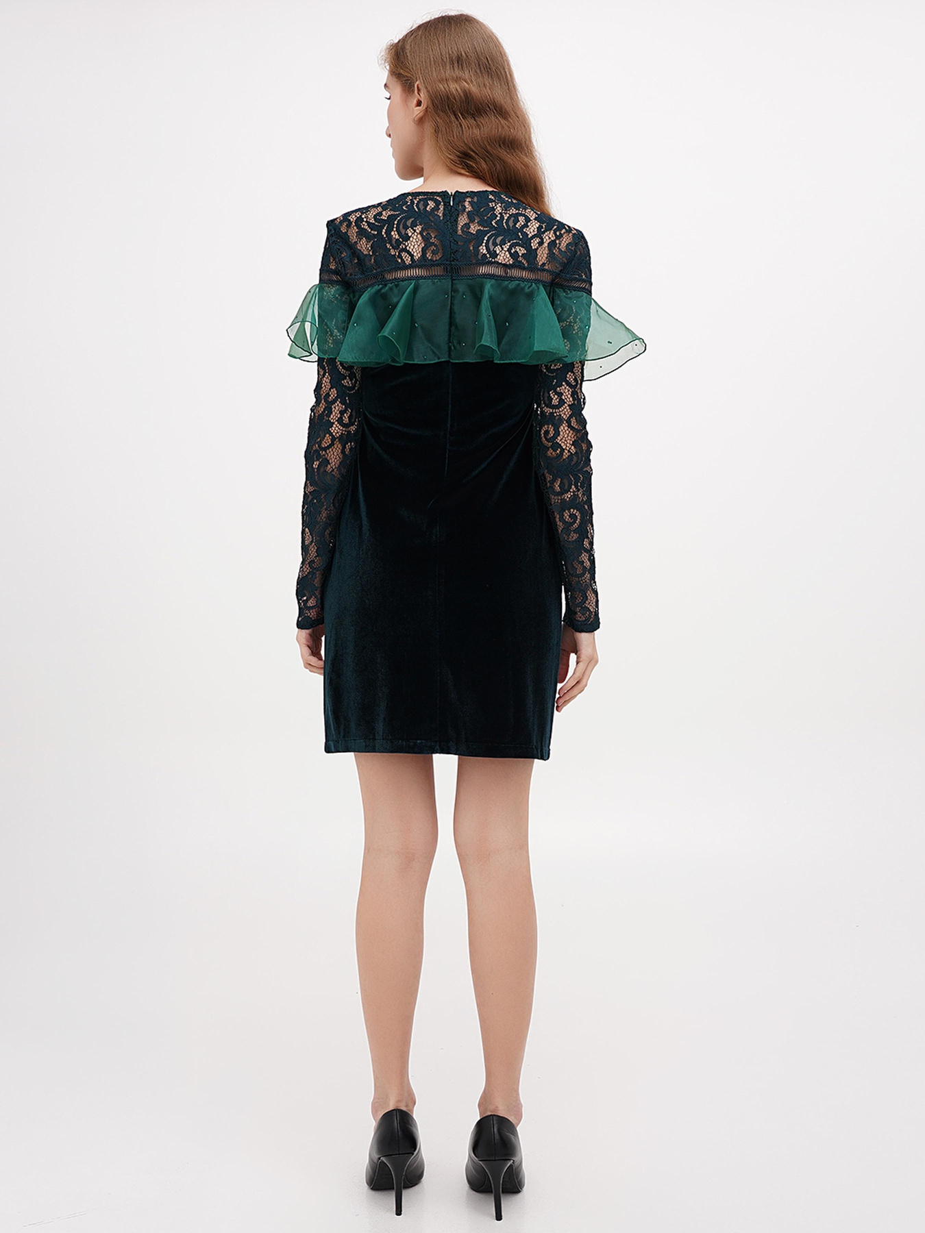 Сукня міні Sassofono модель A271-SF-1322_зеленый Фото