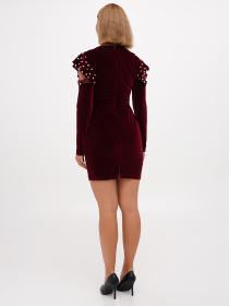 Платье мини Sassofono модель A271-SF-1318_бордовый Фото