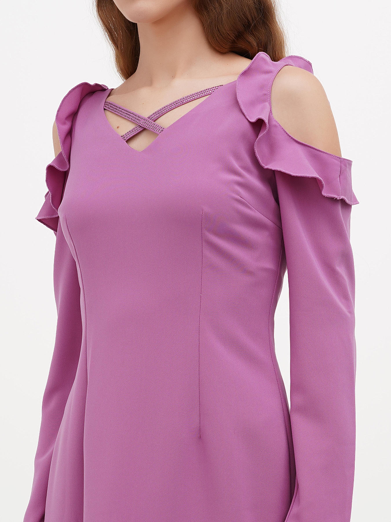 Платье мини Sassofono модель A271-SF-1315_сиреневый Фото