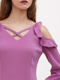 Платье мини Sassofono модель A271-SF-1315_сиреневый Фото