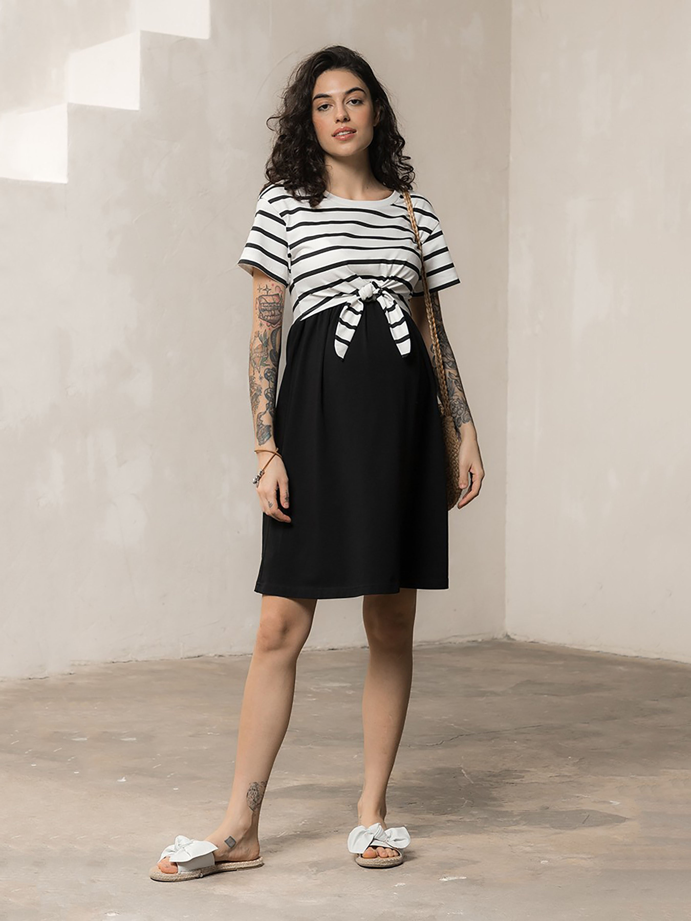 Платье миди Yula mama Becky модель BeckyDR-24.031BlackYLMMDR Фото