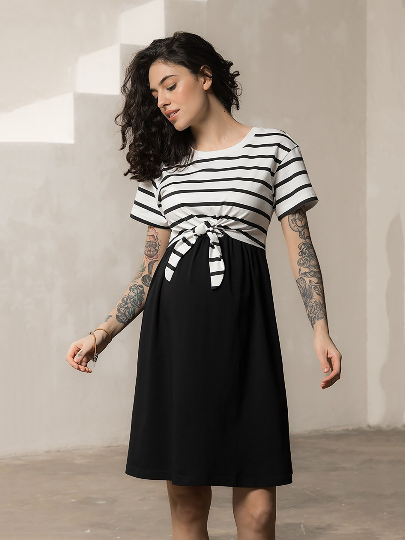 Платье миди Yula mama Becky модель BeckyDR-24.031BlackYLMMDR Фото