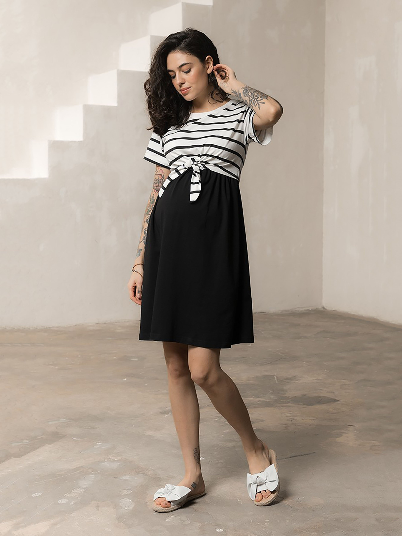 Платье миди Yula mama Becky модель BeckyDR-24.031BlackYLMMDR Фото