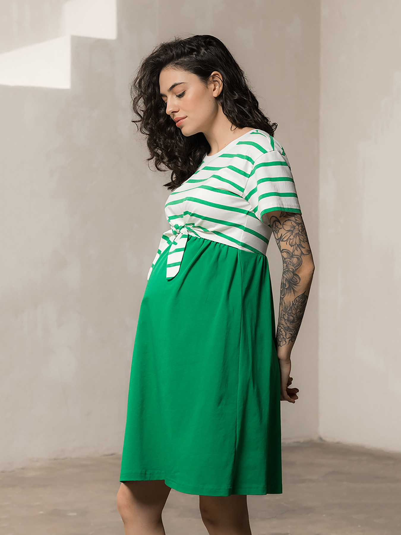 Платье мини Yula mama Becky модель BeckyDR-24.032GreenYLMMDR Фото