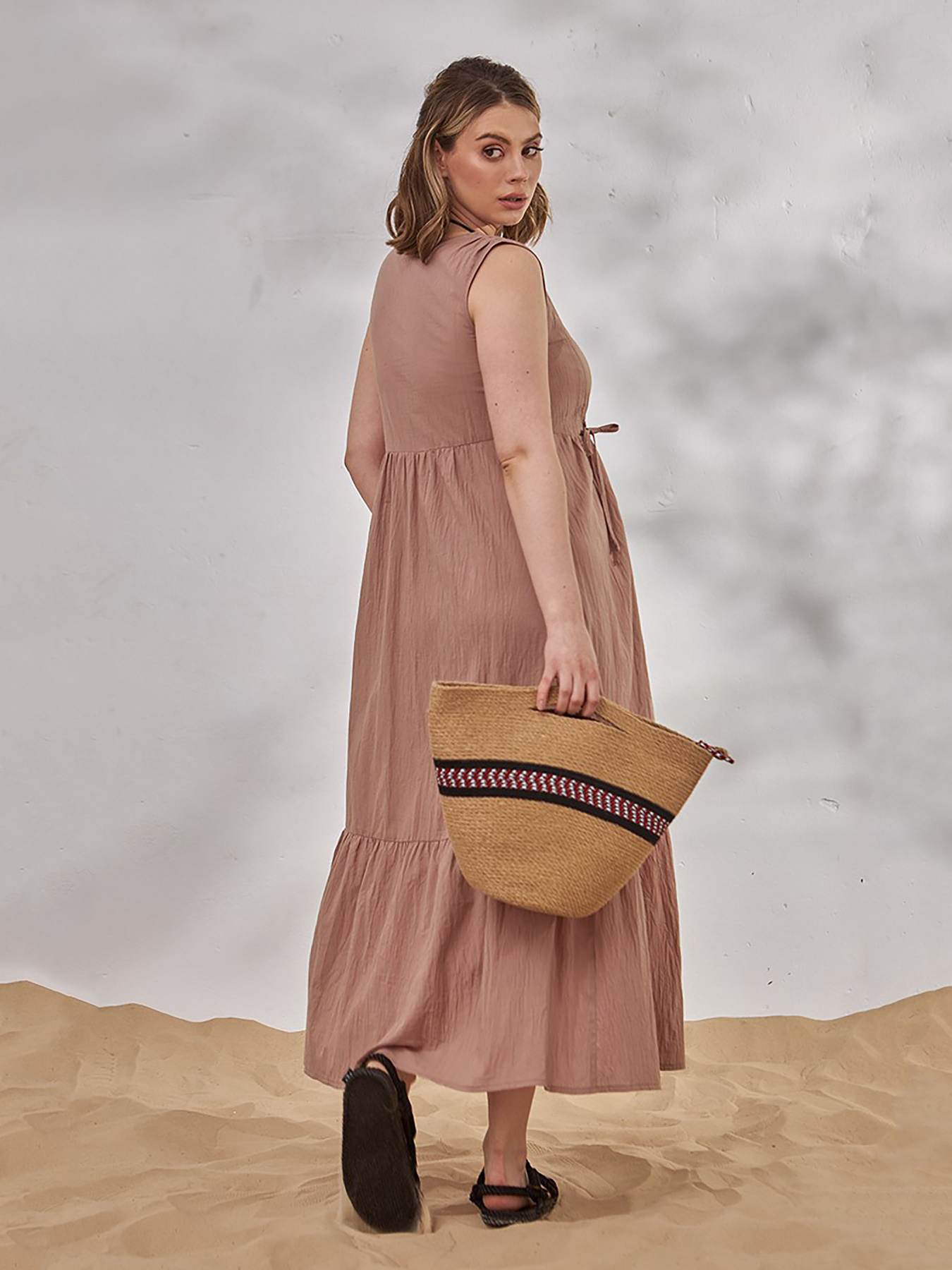 Сарафан Yula mama Noemie модель NoemieDR-24.041CappuccinoYLMMDR Фото