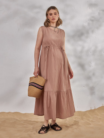 Сарафан Yula mama Noemie модель NoemieDR-24.041CappuccinoYLMMDR Фото