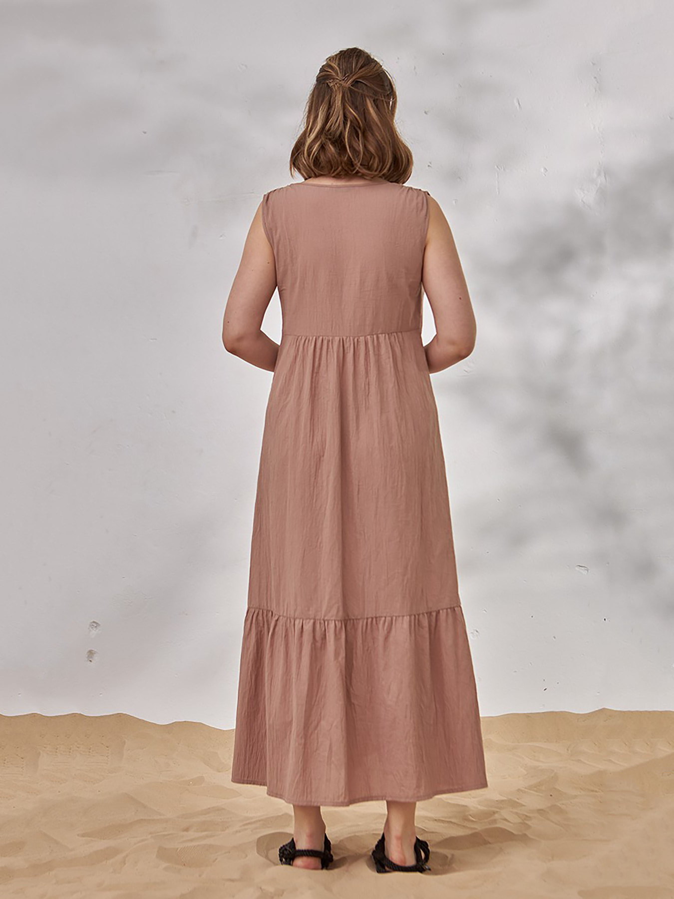 Сарафан Yula mama Noemie модель NoemieDR-24.041CappuccinoYLMMDR Фото