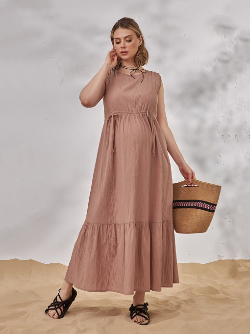 Сарафан Yula mama Noemie модель NoemieDR-24.041CappuccinoYLMMDR Фото