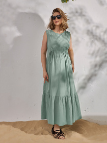 Платье макси Yula mama Noemie модель NoemieDR-24.042GreenYLMMDR Фото