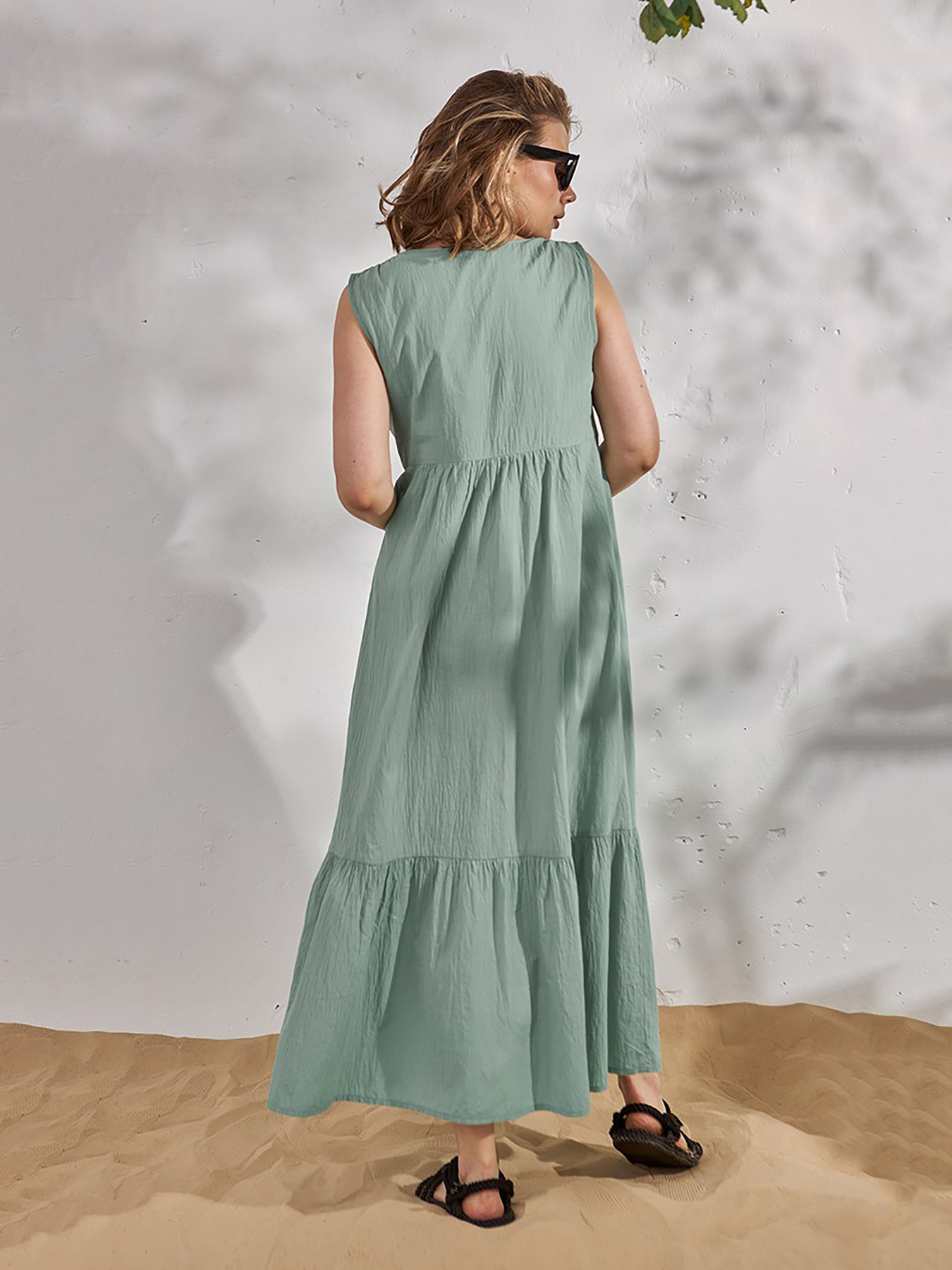 Платье макси Yula mama Noemie модель NoemieDR-24.042GreenYLMMDR Платье макси Yula mama Noemie модель NoemieDR-24.042GreenYLMMDR Фото