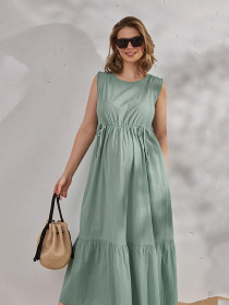 Платье макси Yula mama Noemie модель NoemieDR-24.042GreenYLMMDR Платье макси Yula mama Noemie модель NoemieDR-24.042GreenYLMMDR Фото