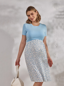 Платье миди Yula mama Gwinnett модель GwinnettDR-24.014BlueYLMMDR Фото