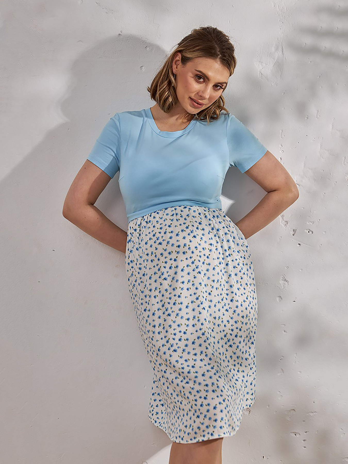 Сукня міді Yula mama Gwinnett модель GwinnettDR-24.014BlueYLMMDR Фото