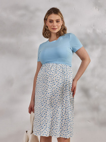 Сукня міді Yula mama Gwinnett модель GwinnettDR-24.014BlueYLMMDR Фото