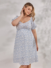 Платье мини Yula mama Amadeya модель AmadeyaDR-24.051WhiteBlueYLMMDR Фото