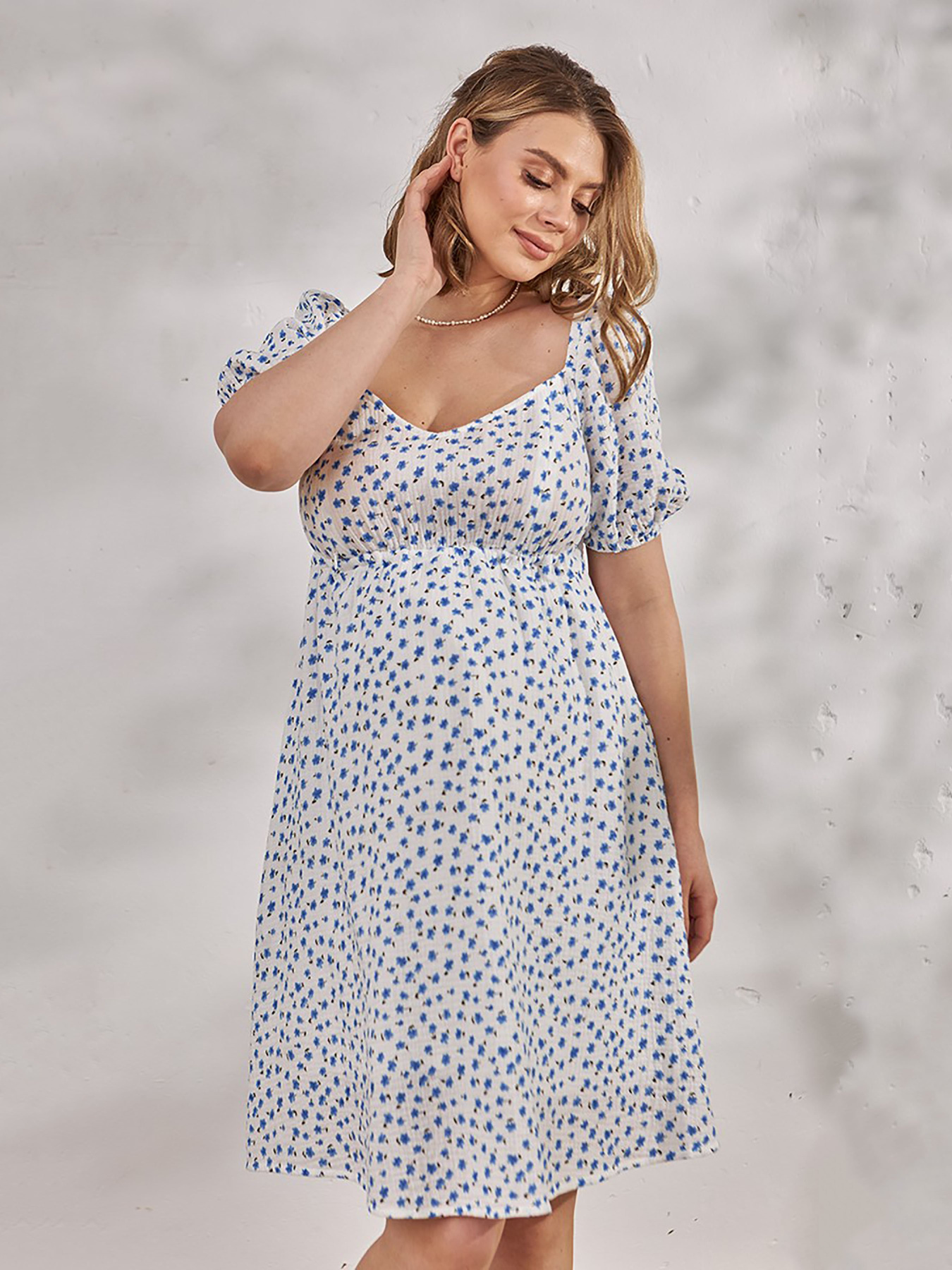 Сукня міні Yula mama Amadeya модель AmadeyaDR-24.051WhiteBlueYLMMDR Сукня міні Yula mama Amadeya модель AmadeyaDR-24.051WhiteBlueYLMMDR Фото