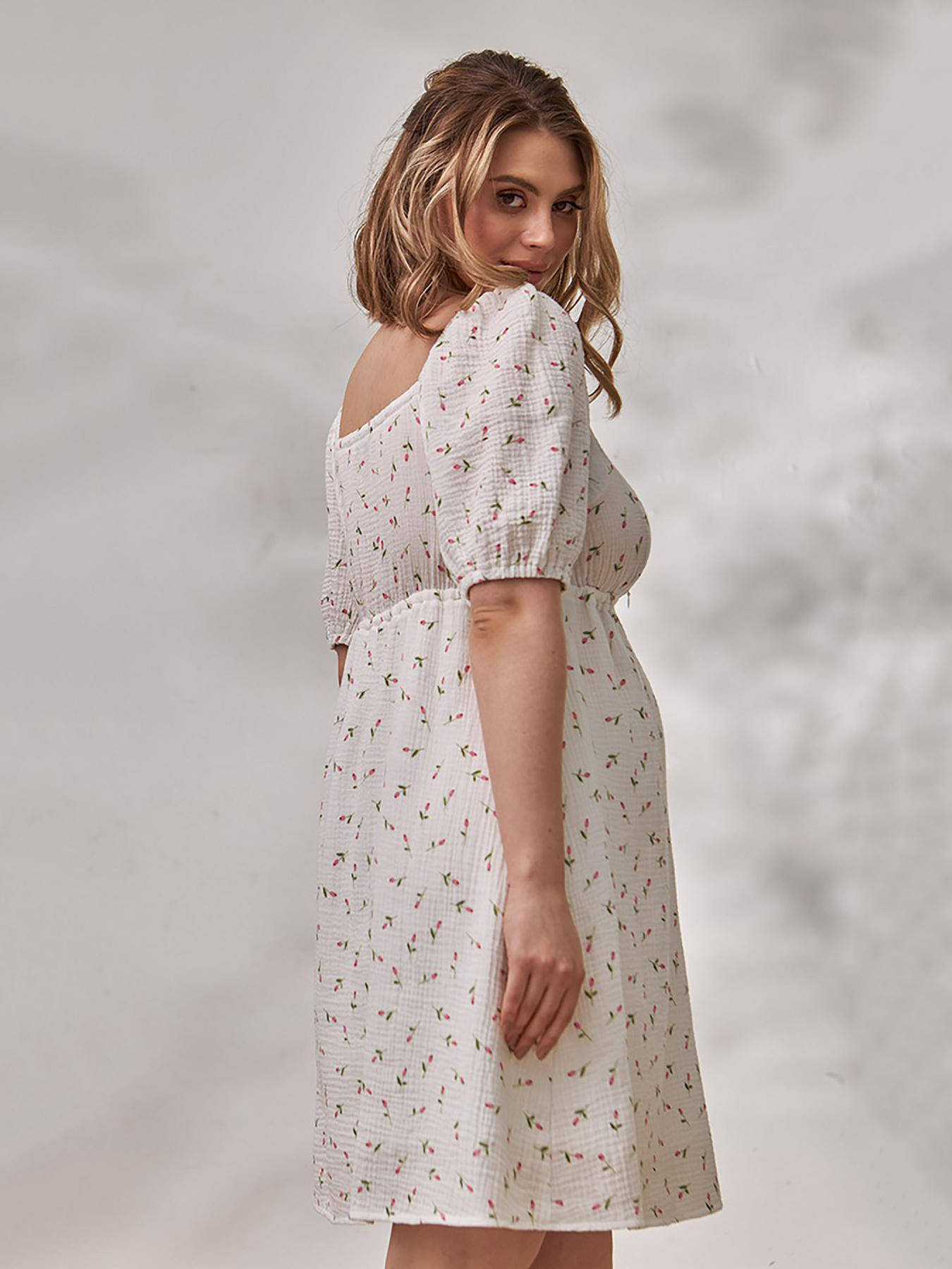 Сукня міні Yula mama Amadeya модель AmadeyaDR-24.052WhiteYLMMDR Фото