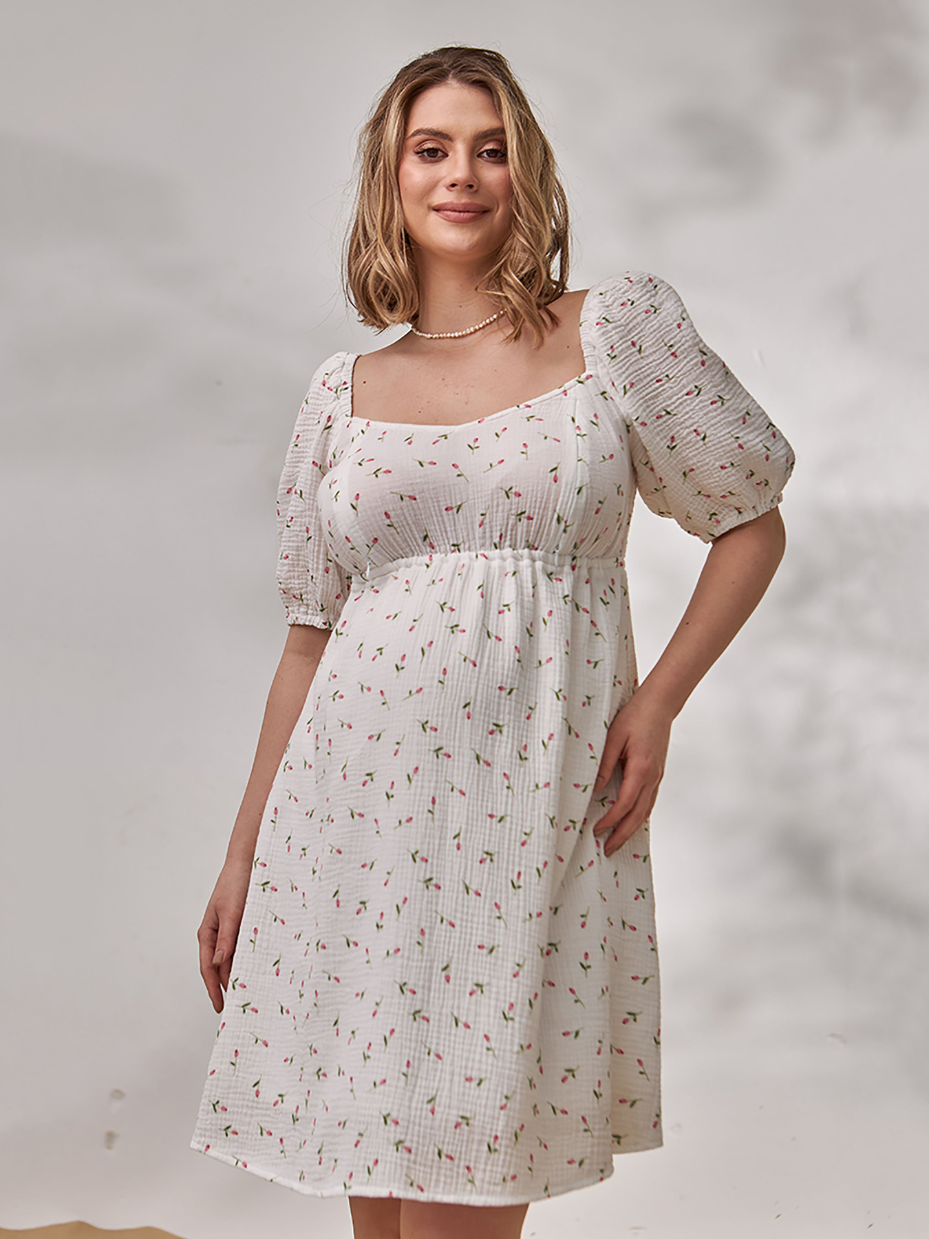 Сукня міні Yula mama Amadeya модель AmadeyaDR-24.052WhiteYLMMDR Фото