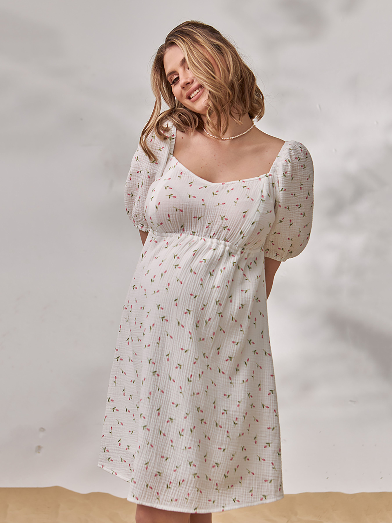 Сукня міні Yula mama Amadeya модель AmadeyaDR-24.052WhiteYLMMDR Фото