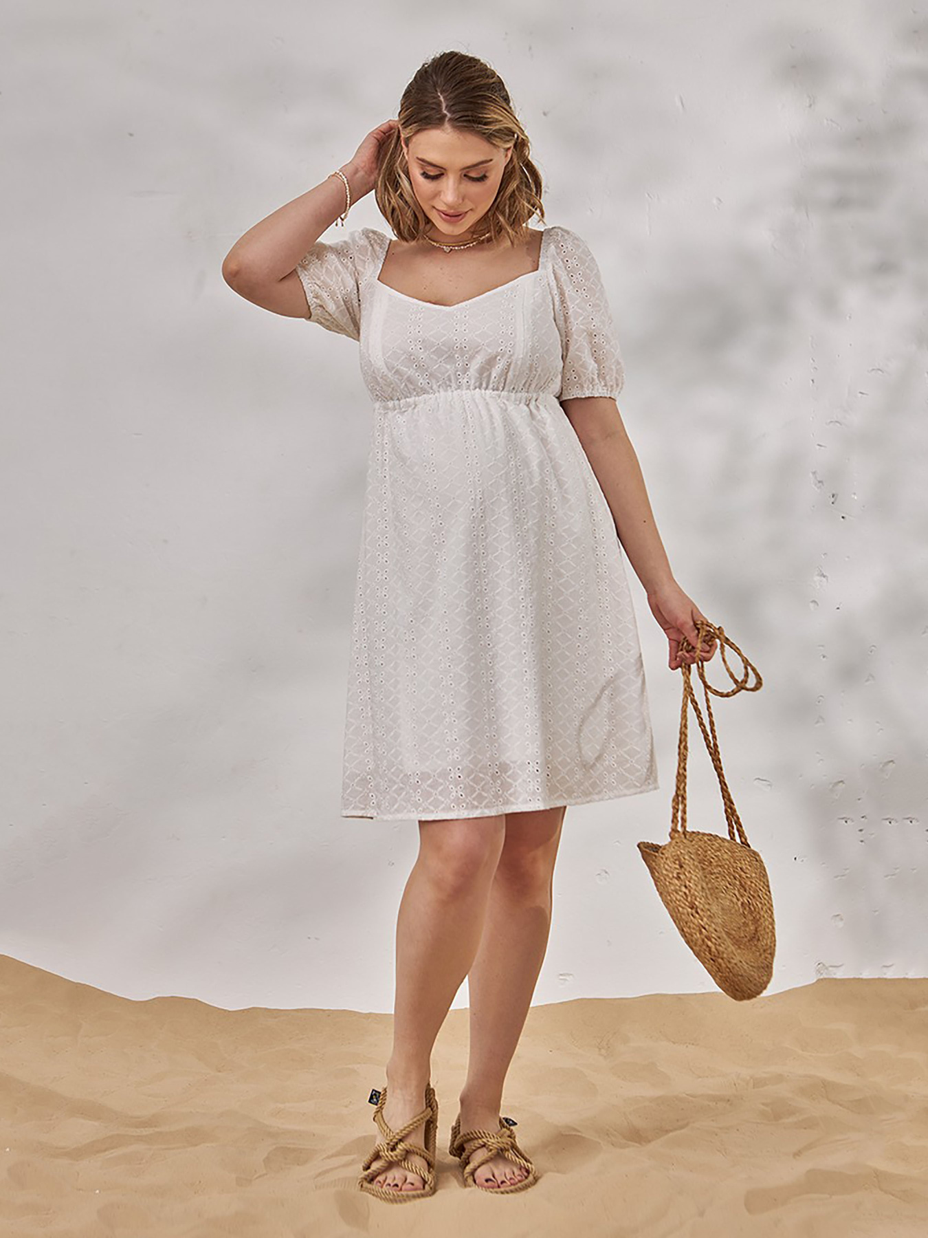 Платье мини Yula mama Amadeya модель AmadeyaDR-24.053WhiteYLMMDR Фото