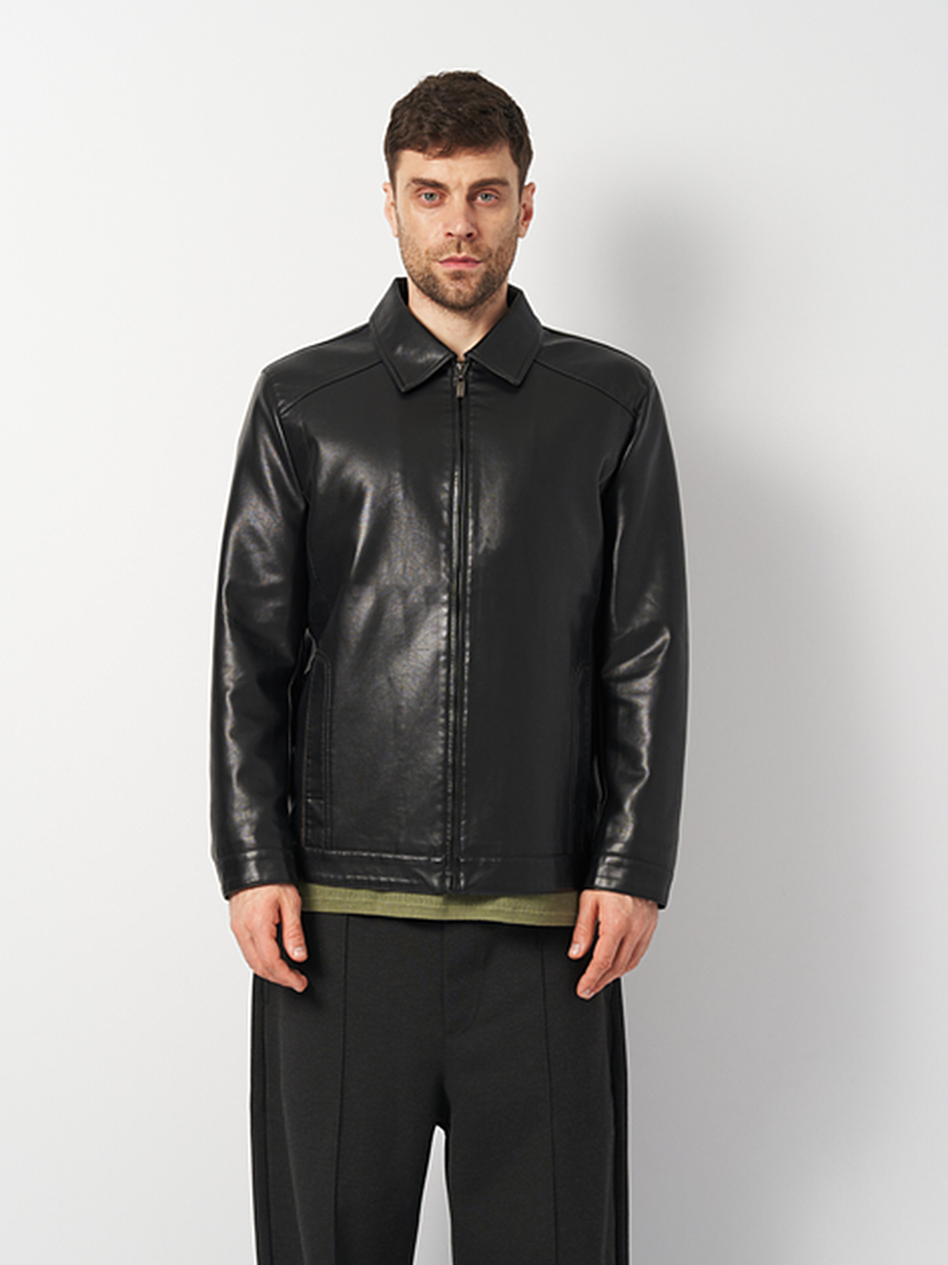 Шкіряна куртка Ricco Grande модель k16179bl Фото