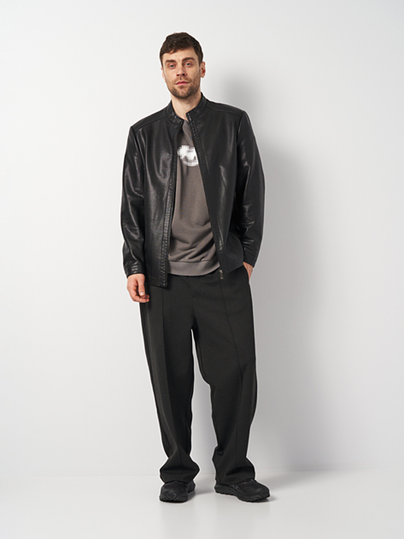 Куртка кожаная Ricco Grande модель k124181bl Фото