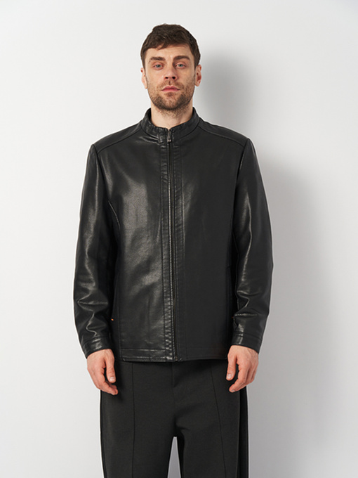 Куртка кожаная Ricco Grande модель k124181bl Куртка кожаная Ricco Grande модель k124181bl Фото