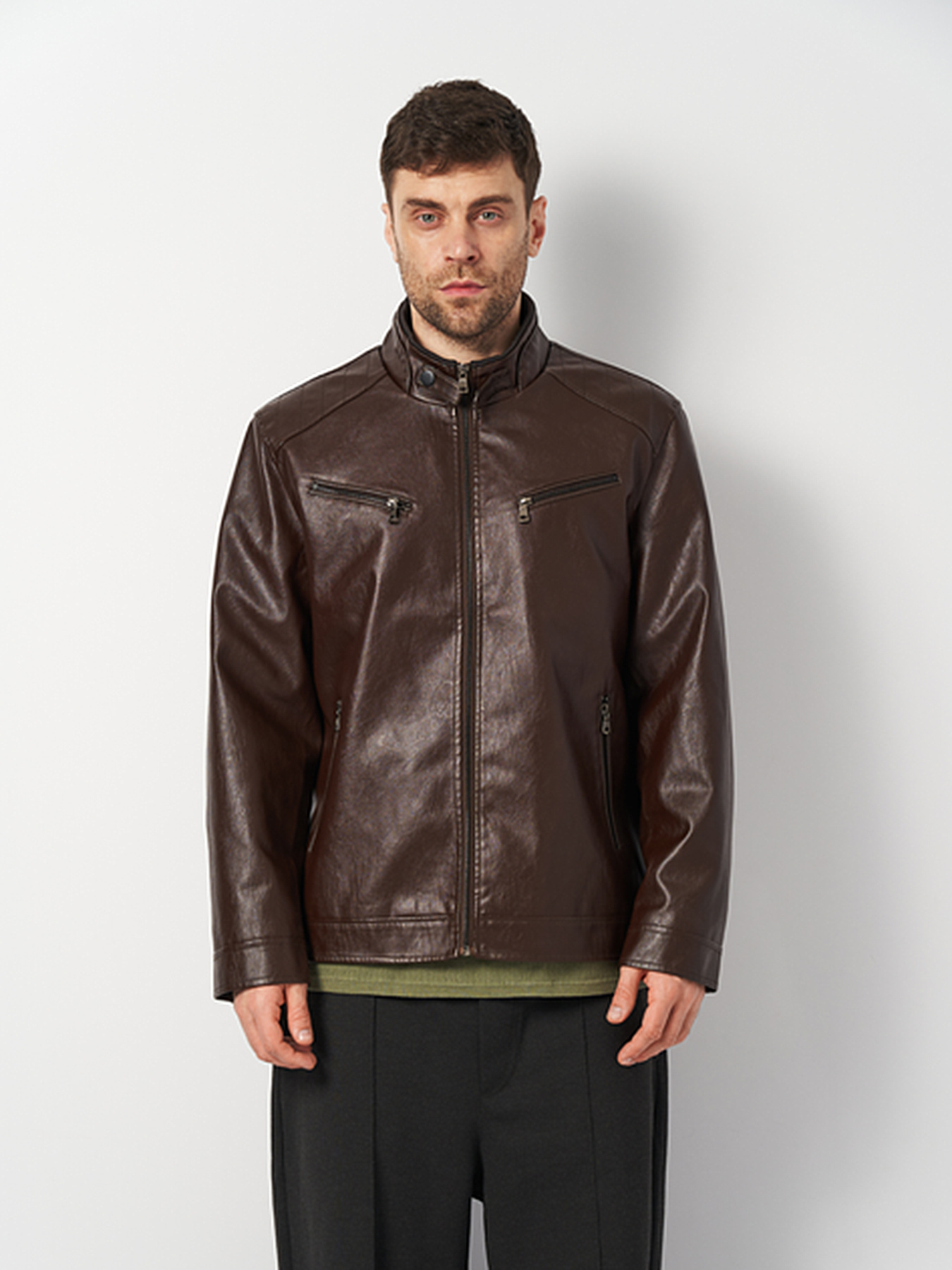 Куртка кожаная Ricco Grande модель k175333br Фото