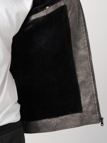 Куртка кожаная Ricco Grande модель k1793gr Фото