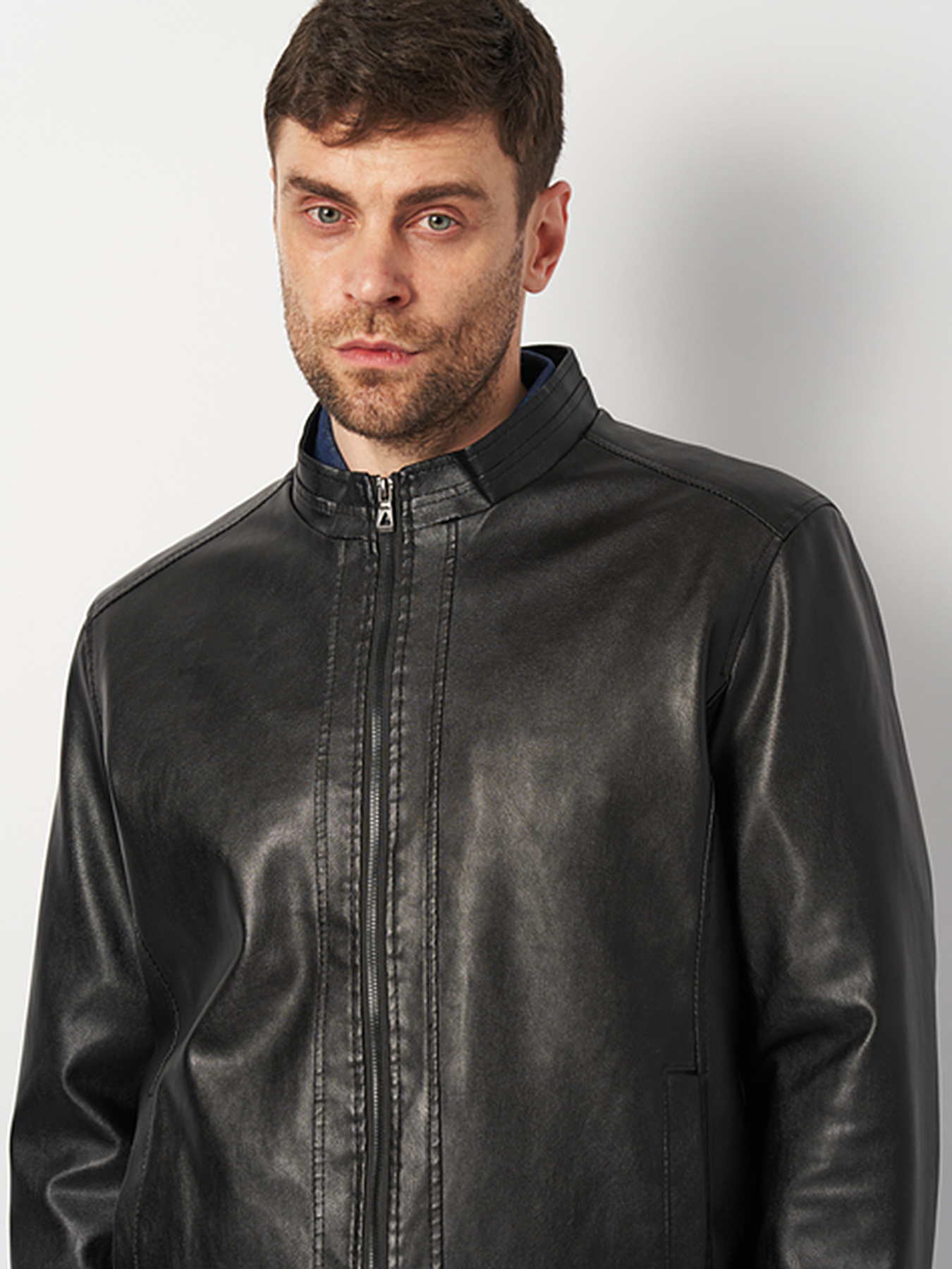 Куртка кожаная Ricco Grande модель k12012-168bl Фото