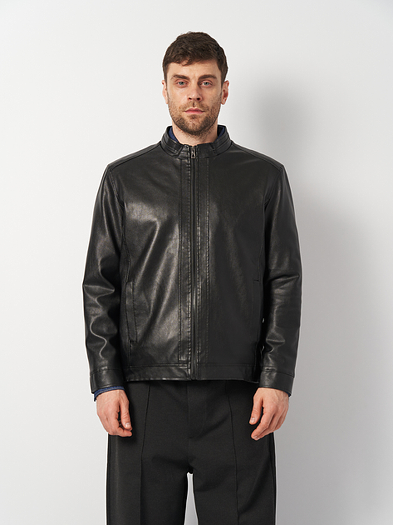 Куртка кожаная Ricco Grande модель k12012-168bl Фото