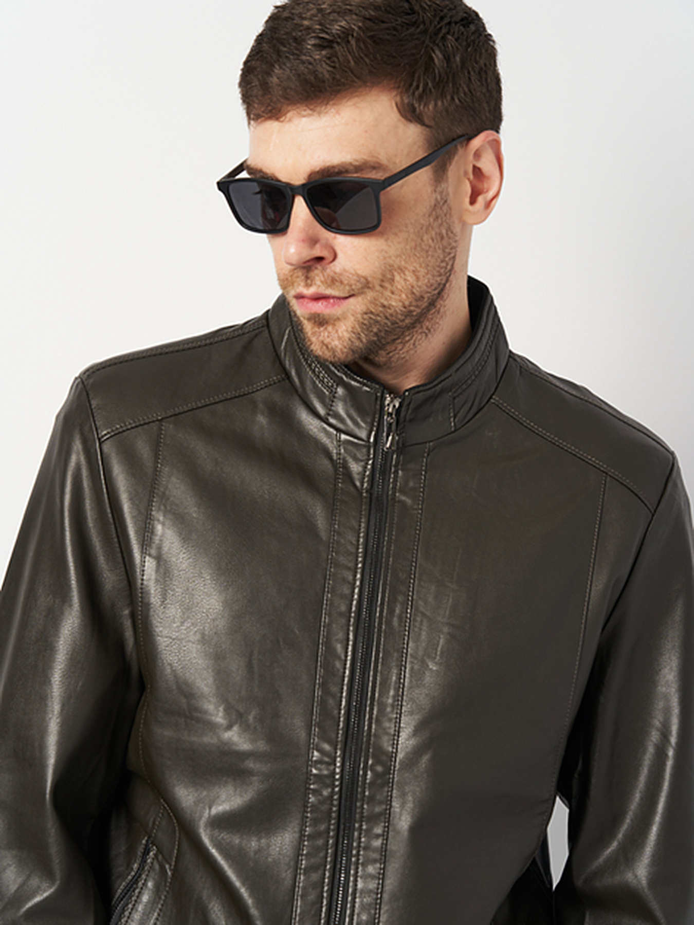 Куртка кожаная Ricco Grande модель k12329br Фото