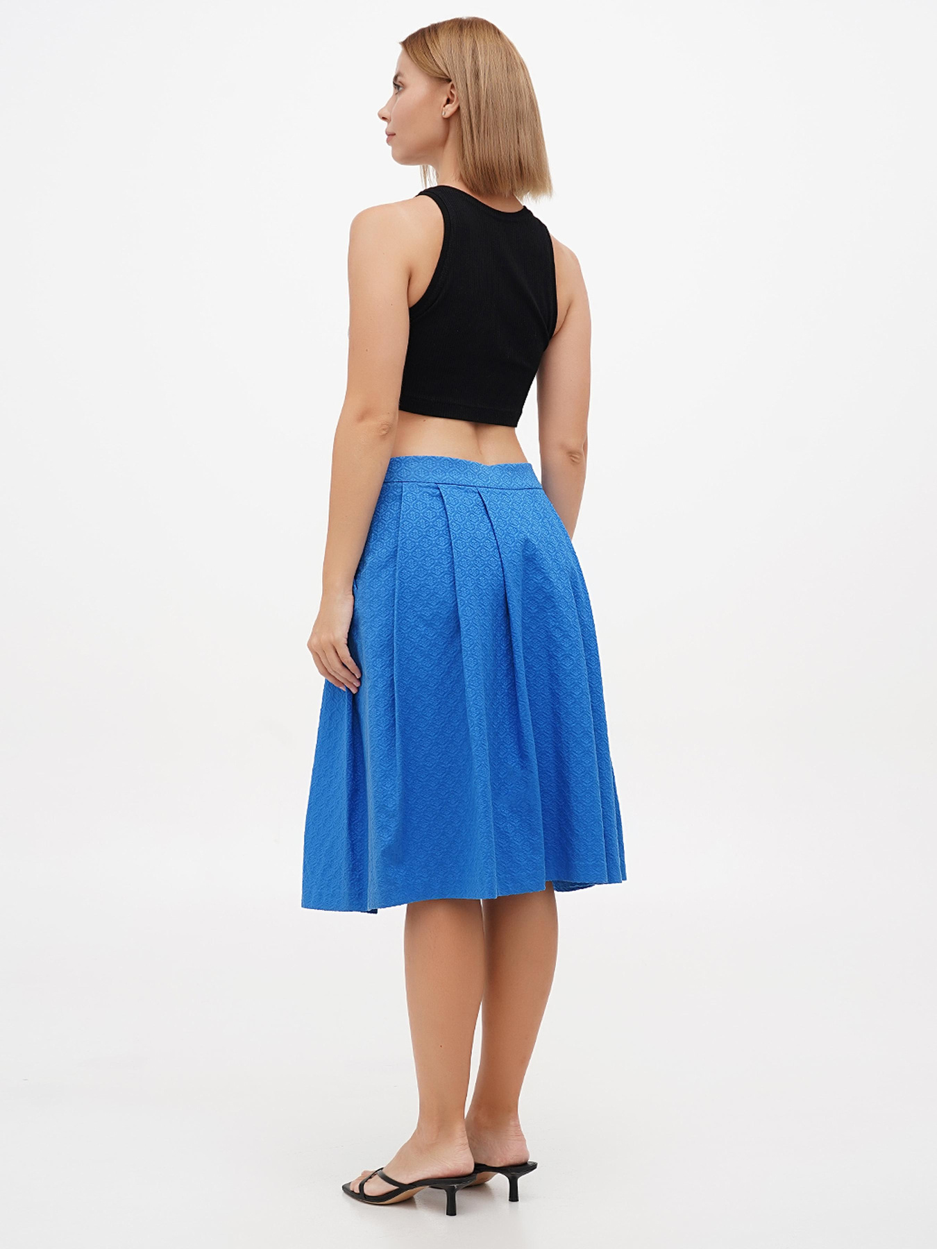 Юбка миди Sassofono модель A272-SC-1783_синий Фото