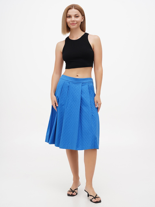 Спідниця міді Sassofono Модель A272-SC-1783_синий Фото
