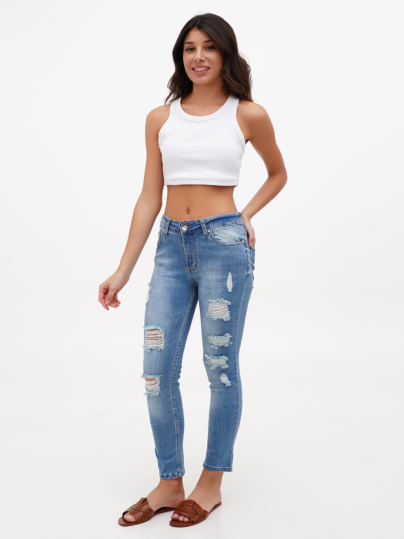 Скинни джинсы Sassofono модель A272-SF-1274 Фото