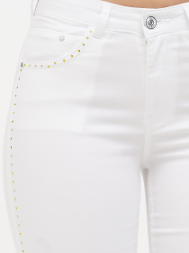 Скинни джинсы Sassofono модель A272-SF-1950_белый_желтый Фото