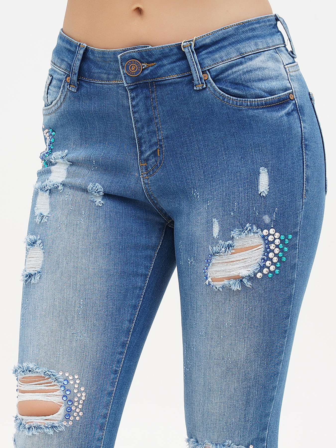 Скинни джинсы Sassofono модель A272-SF-1957 Фото