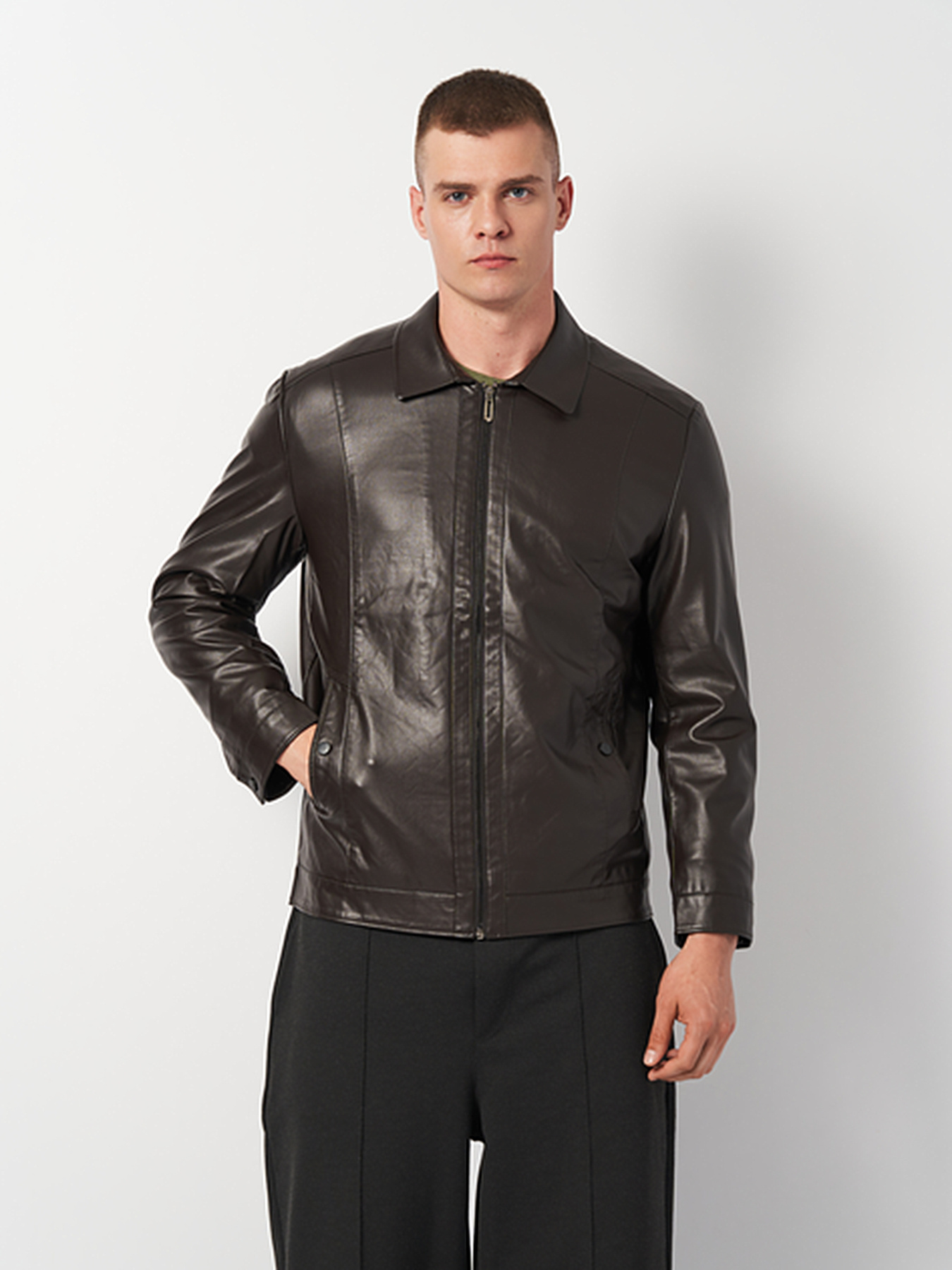 Шкіряна куртка Ricco Grande модель k12330br Фото