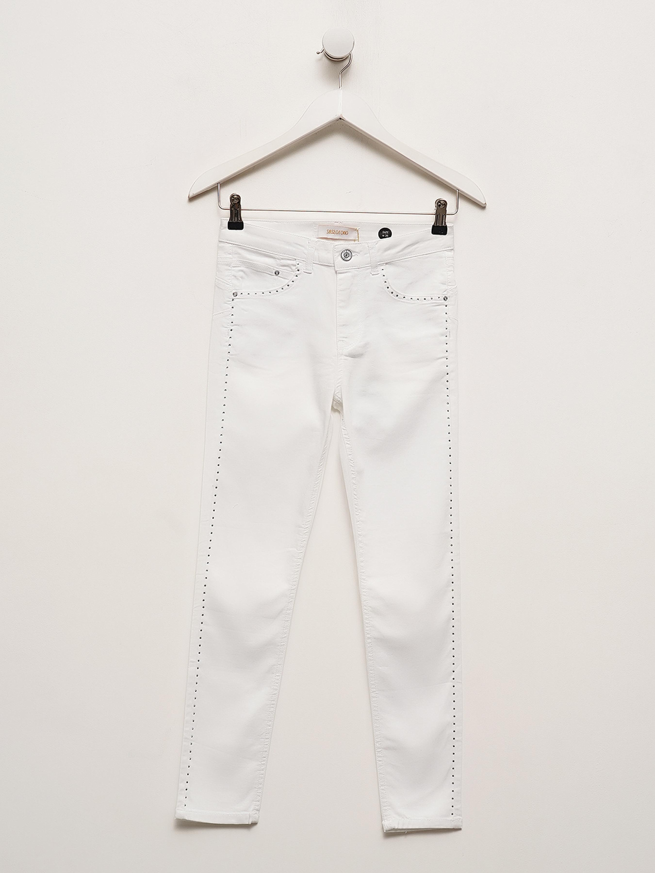 Скинни джинсы Sassofono модель A272-SF-1950_белый Фото