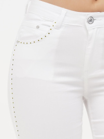 Скіні джинси Sassofono модель A272-SF-1950_белый_зеленый Фото