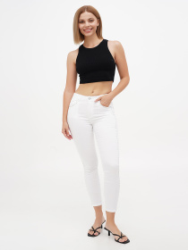 Скинни джинсы Sassofono модель A272-SF-1950_белый_зеленый Фото