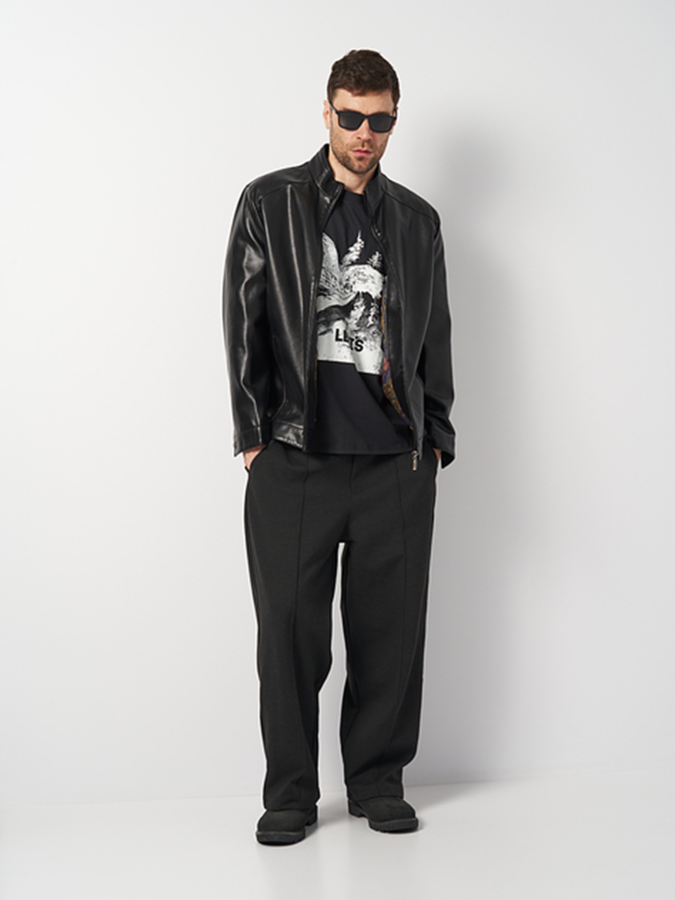 Шкіряна куртка Ricco Grande модель k16177bl Фото