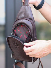 Кросс-боди Legessy модель KR_018-1_Coffee_G Фото