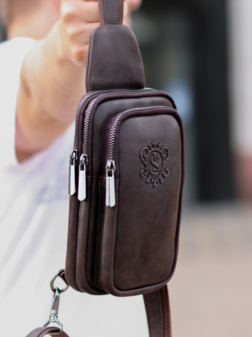 Крос-боді Legessy модель KR_002_G_Coffee Фото