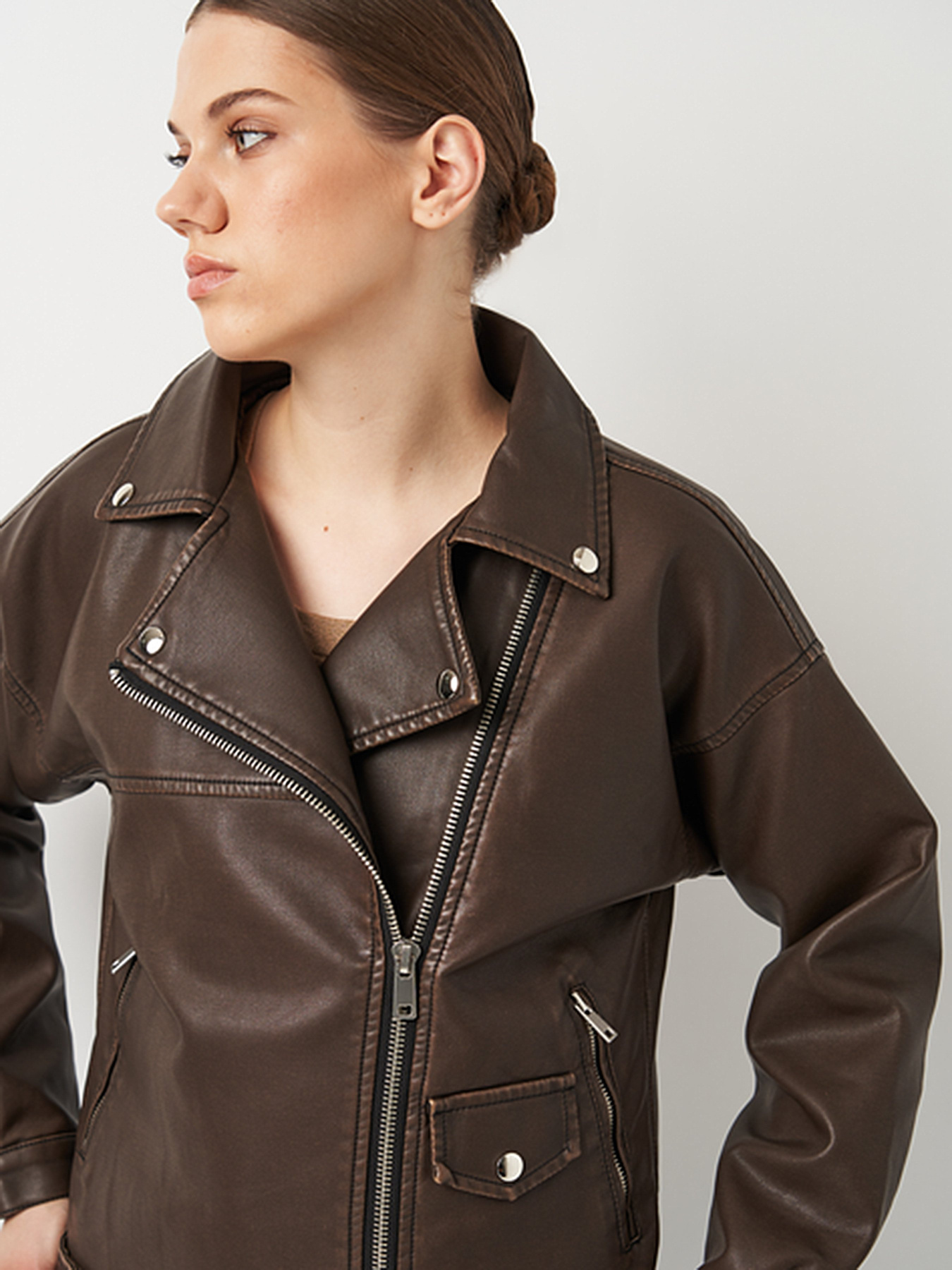 Куртка кожаная Ricco Grande модель k12888br Фото