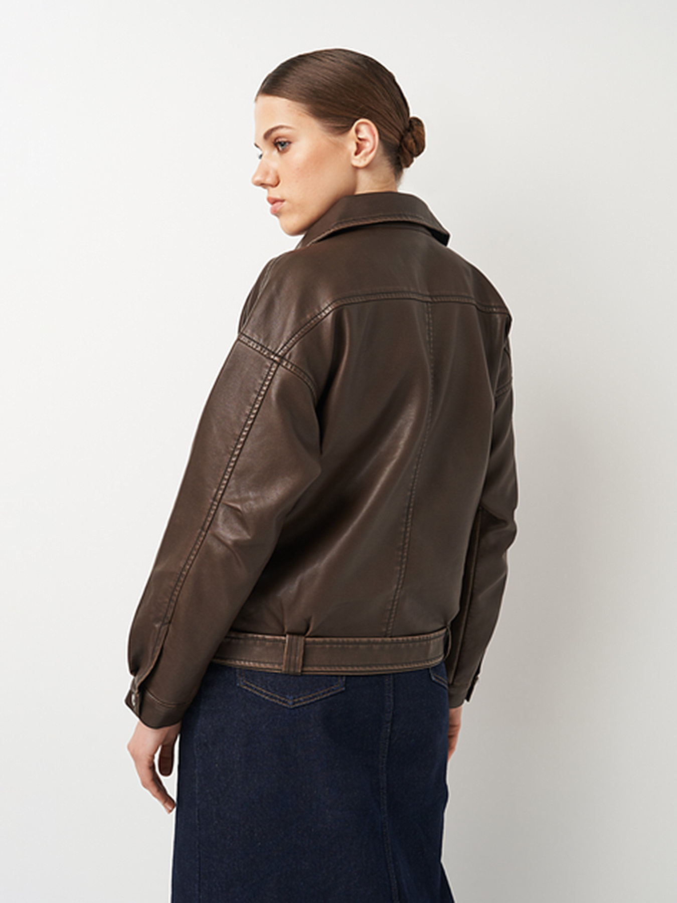 Куртка кожаная Ricco Grande модель k12888br Фото