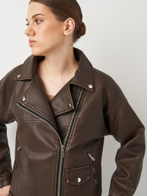 Куртка кожаная Ricco Grande модель k12888br Фото