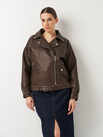 Куртка кожаная Ricco Grande модель k12888br Фото