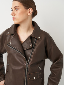 Шкіряна куртка Ricco Grande модель k12888br Фото